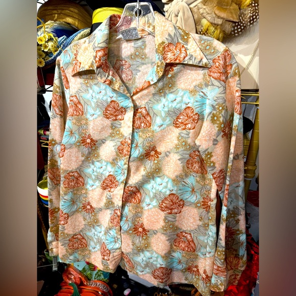 Catalina Tops - 322 // Vintage CATALINA floral blouse // 10